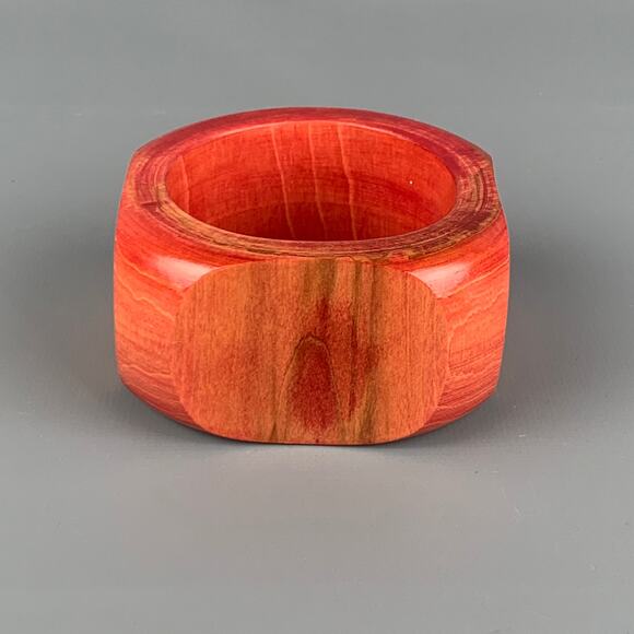 VINTAGE Red Wood Cuff Bracelet - Picture 1 of 1